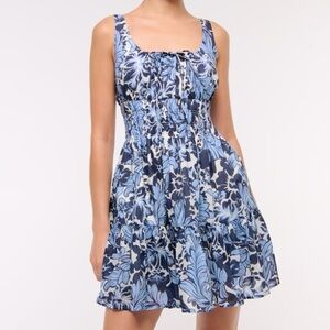 Abercrombie & Fitch - Smocked Tie-Front Mini Dress